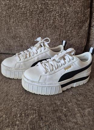Кеды кроссовки женские puma, белые, 35.5