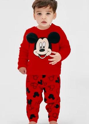 Костюм из двух предметов плюшевый с обьемной аппликацией микки мауса (унисекс) primark (испания)