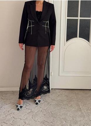 Спідниця прозора сітка мереживо