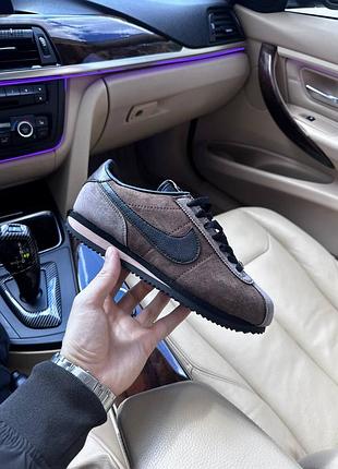 Кросівки жіночі nike cortez `23 velvet brown найк  кортез замша коричневі 41