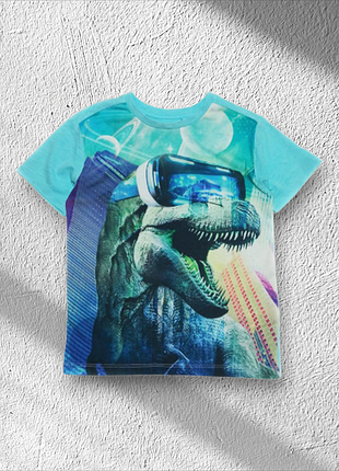 Блакитна футболка з динозавром next на хлопчика 7 років