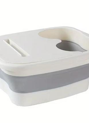 Масажна ванночка для ніг складна силіконова