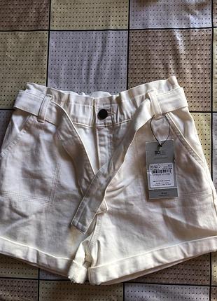 Шорти джинсові на поясі без утяжка