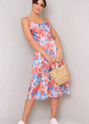 Англия, бренд chichi женский легкое платье на брителях, сарафан в цветочный принт.