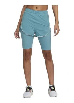 Nike run dri-fit 2в1 новые женские спортивные шорты беговые