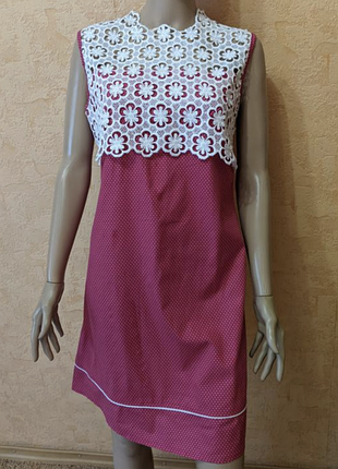 Платье в горошек прошва кружево хлопок