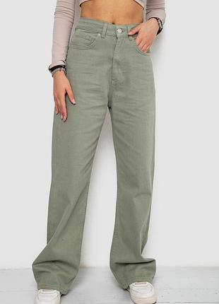 Джинсы женские цвет оливковый