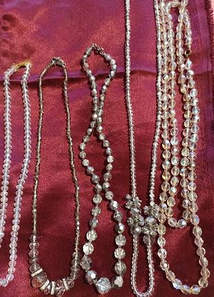 Намисто вінтаж часів зір чеське скло.