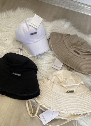 Панамка панама jacquemus нова бежева біла молочна кепка