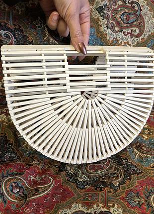 Деревянная сумочка корзинка