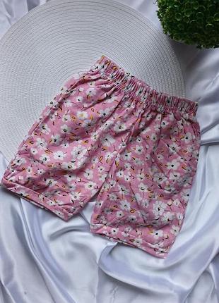 Шорты хлопковые для девочек 6-12 лет
