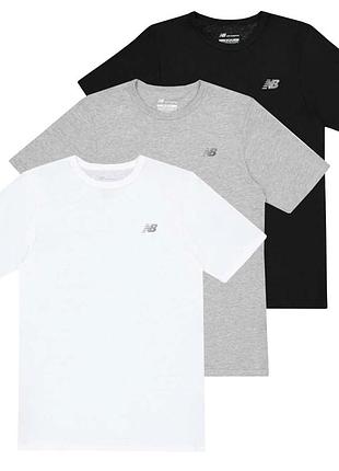 Футболки new balance 3 pack cotton t-shirt  набір 3 шт  nb3085-3 116n