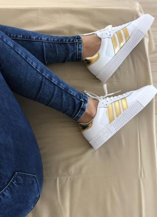 Adidas samba white/gold🆕 шикарные кроссовки адидас🆕 купить наложенный4 фото