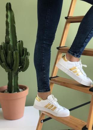 Adidas samba white/gold🆕 шикарные кроссовки адидас🆕 купить наложенный8 фото