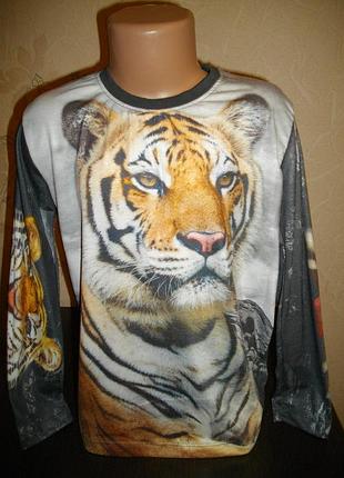 Реглан с тигром  vrs , 7-8 лет (122-128 см)