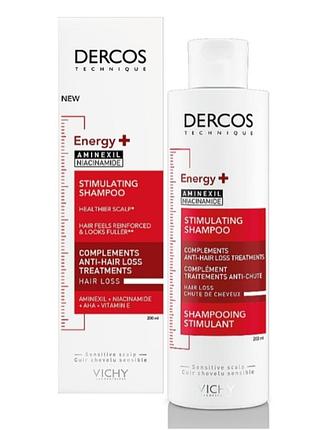 Тонизирующий шампунь для борьбы с выпадением волос vichy dercos energy+ stimulating shampoo