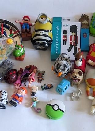 Игрушечные детские, самолеты, машинки, фигурки цена за все 5