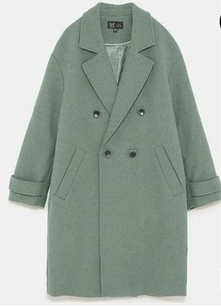 Zara green coat 👜🌸