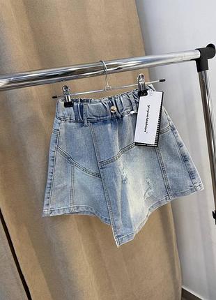 Джинсові шорти-спідниця для дівчинки, фабричний китай, якість відмінна