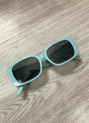 Очки окуляры солнцезащитные сонячні квадратные бирюзовые