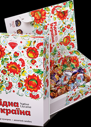 Набор конфет родная украинская аметист плюс художественная коробка (213673)