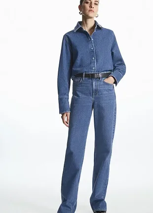Крутые прямые джинсы cos straight-leg loose-fit extra-long jeans