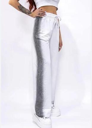 Спортивные штаны палаццо стразы mint производитель туречки