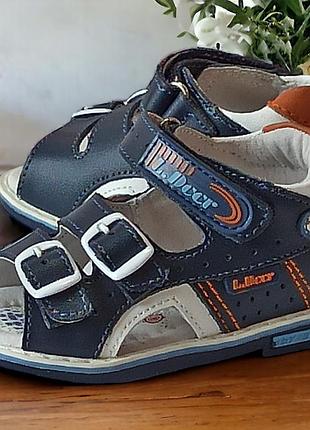 Ортопедичні босоніжки сандалі відкриті літнє взуття для хлопчика 13а0-300 b&g р.22-13,5см