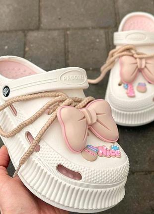 Кроксы с бантиком