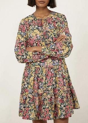 Бавовняна ярусна коротка сукня , ярусне коротке плаття