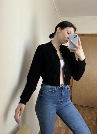 Вкорочений джемпер cropp на блискавці 2