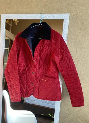 Barbour женская стеганая куртка liddesdale для женщин, красная