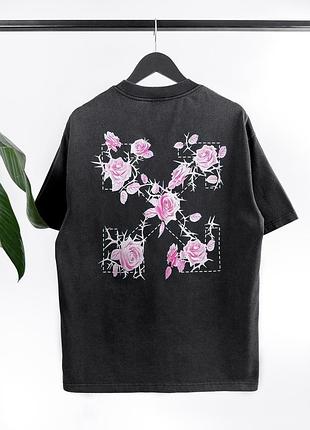 Футболка off white офф вайт сіра