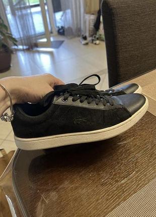 Кеды 👟 классные черные lacoste  стильные черные бренд классные удобные практичные