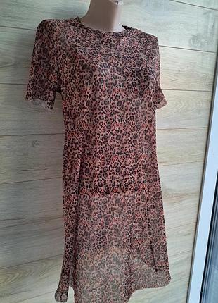 Платье сетка леопардовая primark m