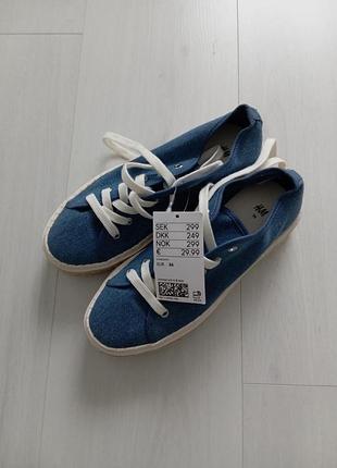 Мокасины джинсовые