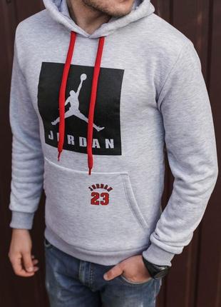 Теплий зимовий світшот кофта толстовка jordan
