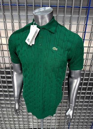 Чоловіче поло lacoste в хакі кольорі
