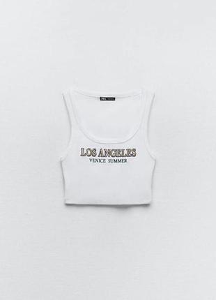 Топ у рубчик zara