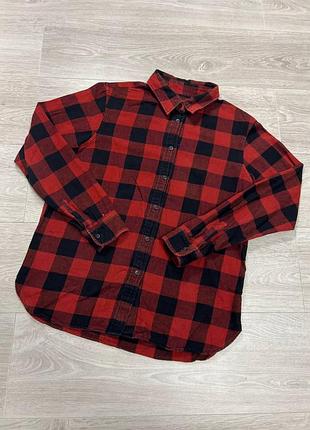 Женская рубашка в клетку uniqlo