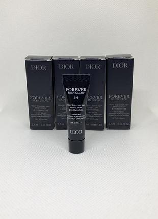 Оригинальный миниатюра dior forever skin glow 24h wear radiant foundation оттенок 1n