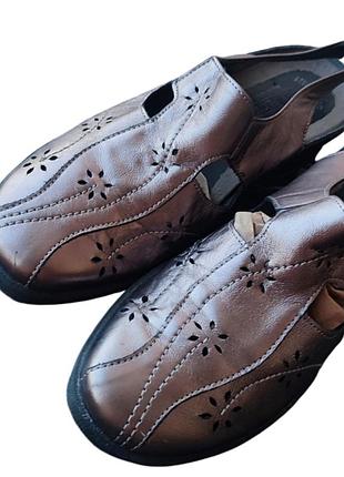 Шкіряні кожанные сліпони мокасини макасіни макасины мокасины лофери туфлі тапочки 38 ортопед