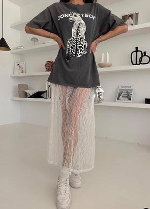 Легкая юбка из гипюра