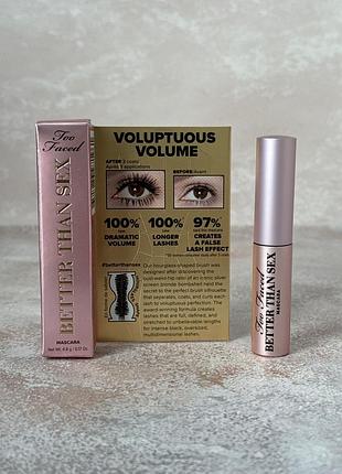 Too faced - better than sex mascara - туш для вій, 4.8 g,