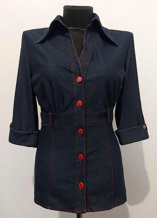 Суперціна. стильна сорочка під джинс. туреччина. нова, р. 40-48