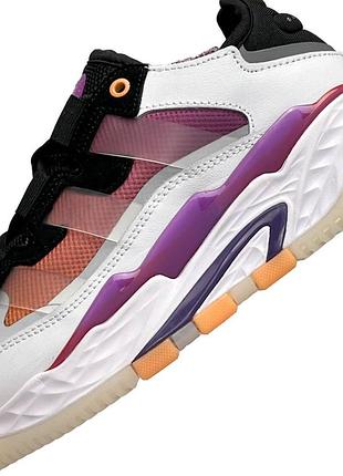 Жіночі кросівки adidas niteball white black pink w5 фото