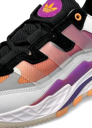 Жіночі кросівки adidas niteball white black pink w6 фото