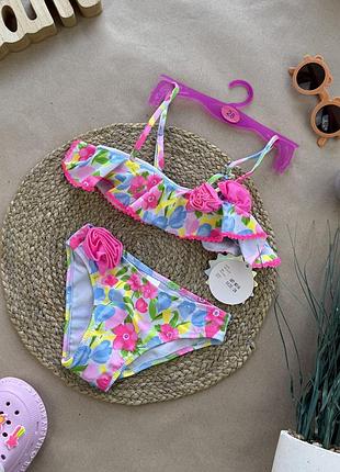 Купальник цветок розовый