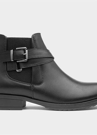 Жіночі черевики lilley uk9 41-42р., чорні, челсі, екошкіра, нюанс