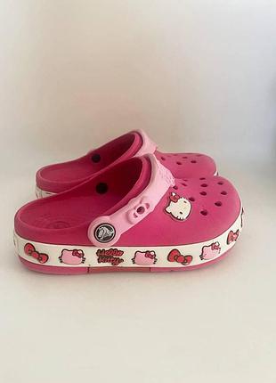 Кроксы на девочку crocs, оригинал, светятся, р. с13